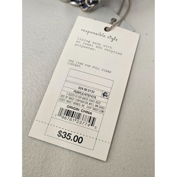 A New Day Purple Quilted Convertible Women's Bag - Picture 11 of 11